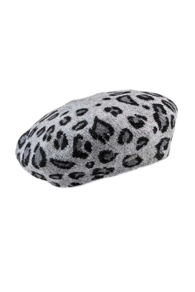 Canadian Hat Canadian Hat Belinda Leopard Knit Beret