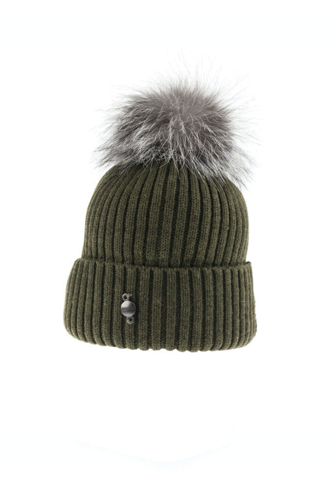 Canadian Hat Canadian Hat Classic Beanie with Fur Pom Pom